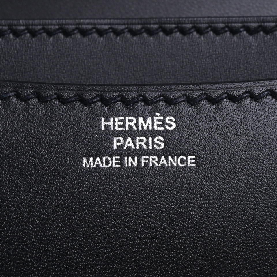 HERMES コンスタンスミニ　スタジオ　ムッシュ　黒　ミラーシルバー金具　Z刻印