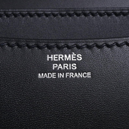 HERMES コンスタンスミニ　スタジオ　ムッシュ　黒　ミラーシルバー金具　Z刻印