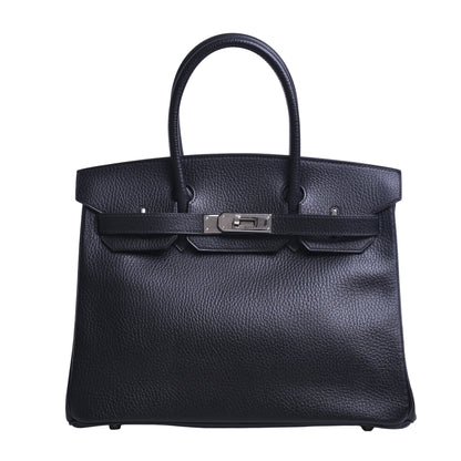 HERMES バーキン30　アルデンヌ　黒　SS　□D刻印