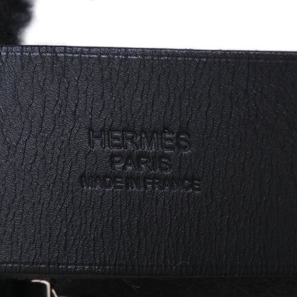 HERMES エトリヴィエール　ショッピングアビエイター　トリヨンクリストバル　ムートン　黒　SS　C刻印