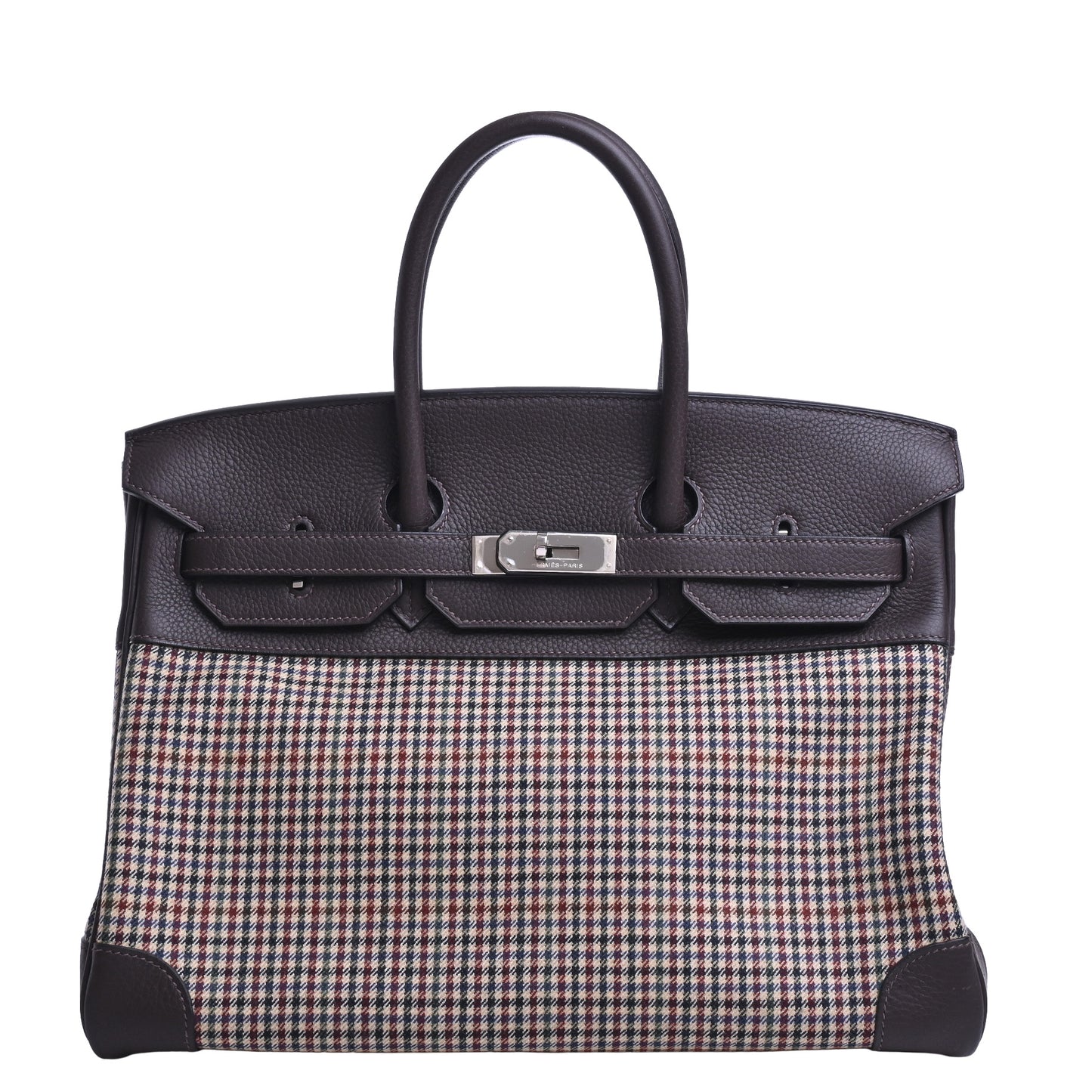 HERMES バーキン35　レナージュ　カロ　トリヨンクレマンス　エベンヌ　SS　□K刻印