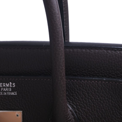 HERMES バーキン35　レナージュ　カロ　トリヨンクレマンス　エベンヌ　SS　□K刻印