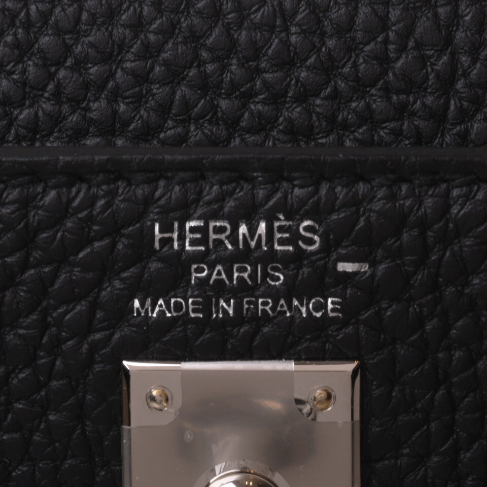 HERMES ケリー25 タッチ トゴ リザード ブラック SS B刻印