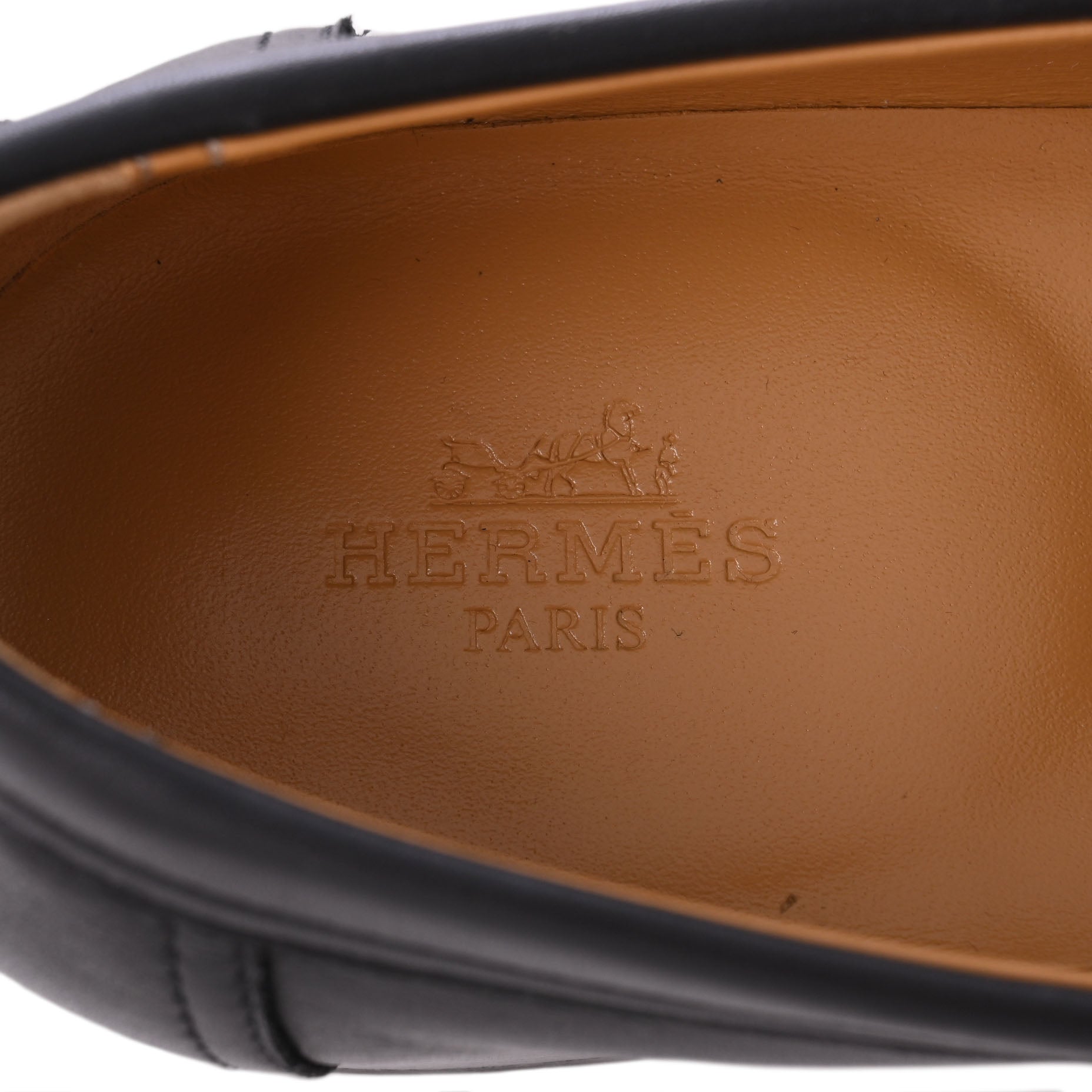 HERMES モカシン　ケネディ　黒　36 1/2