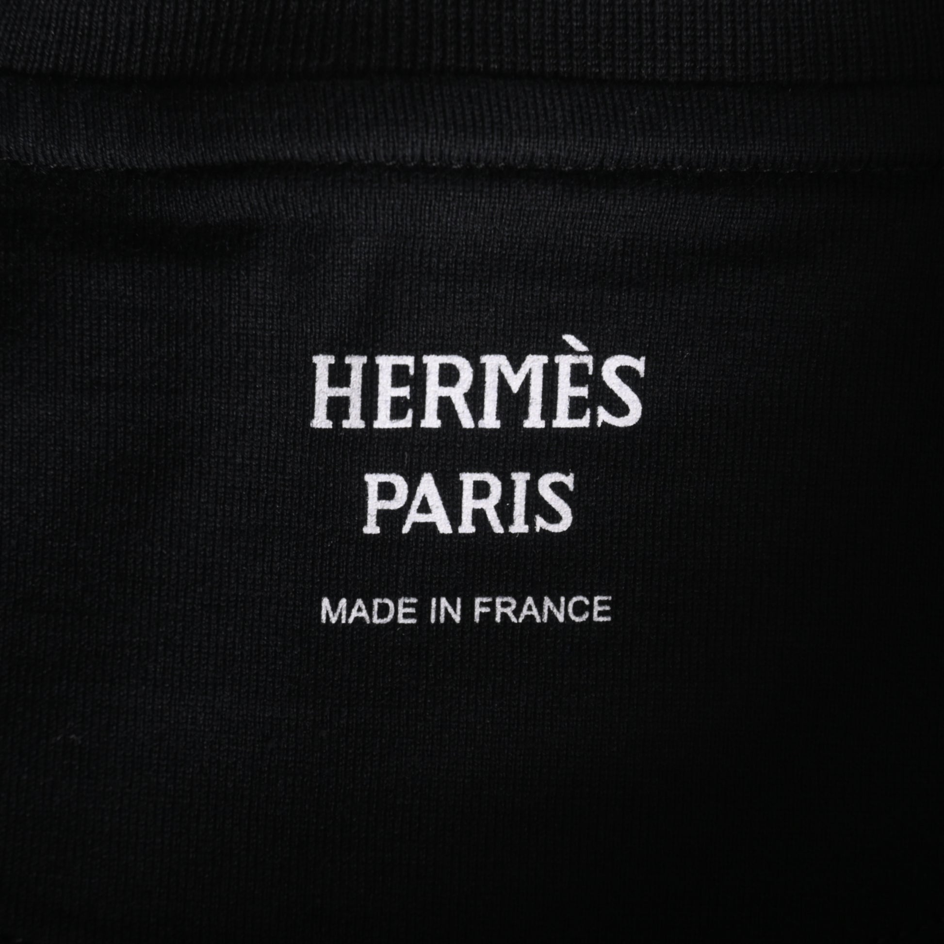 HERMES Tシャツ　Do Re Boucles　コットン　黒　38