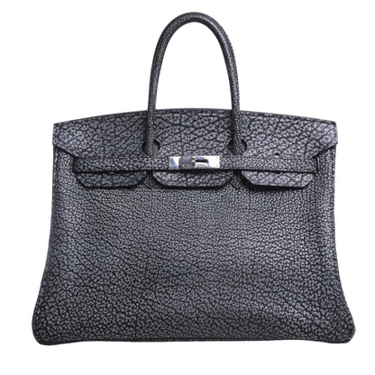 HERMES バーキン35　ダルメシアン　黒　SS　□E刻印