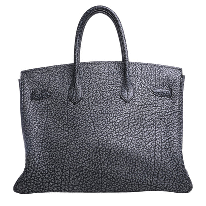 HERMES バーキン35　ダルメシアン　黒　SS　□E刻印