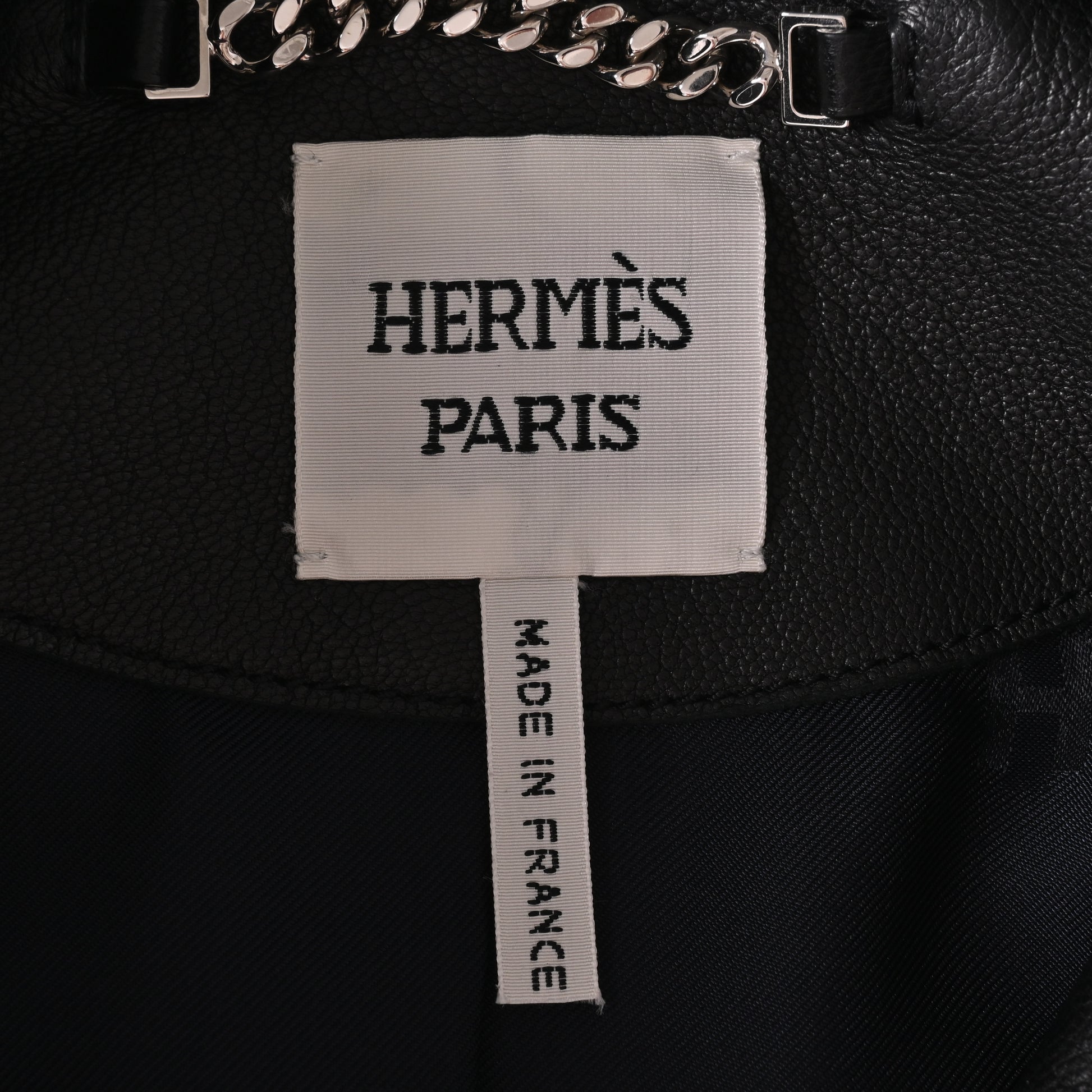 HERMES ライダース　ジャケット　レザー　黒　40