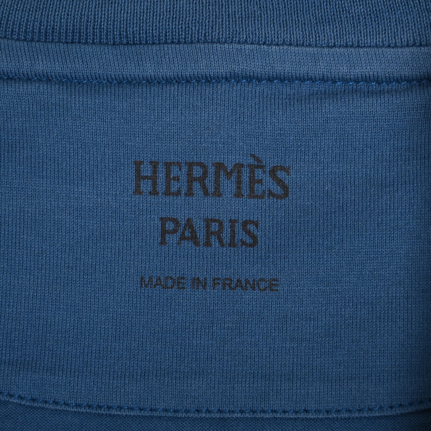 HERMES Tシャツ　刺繍　コットン　ネイビー　38