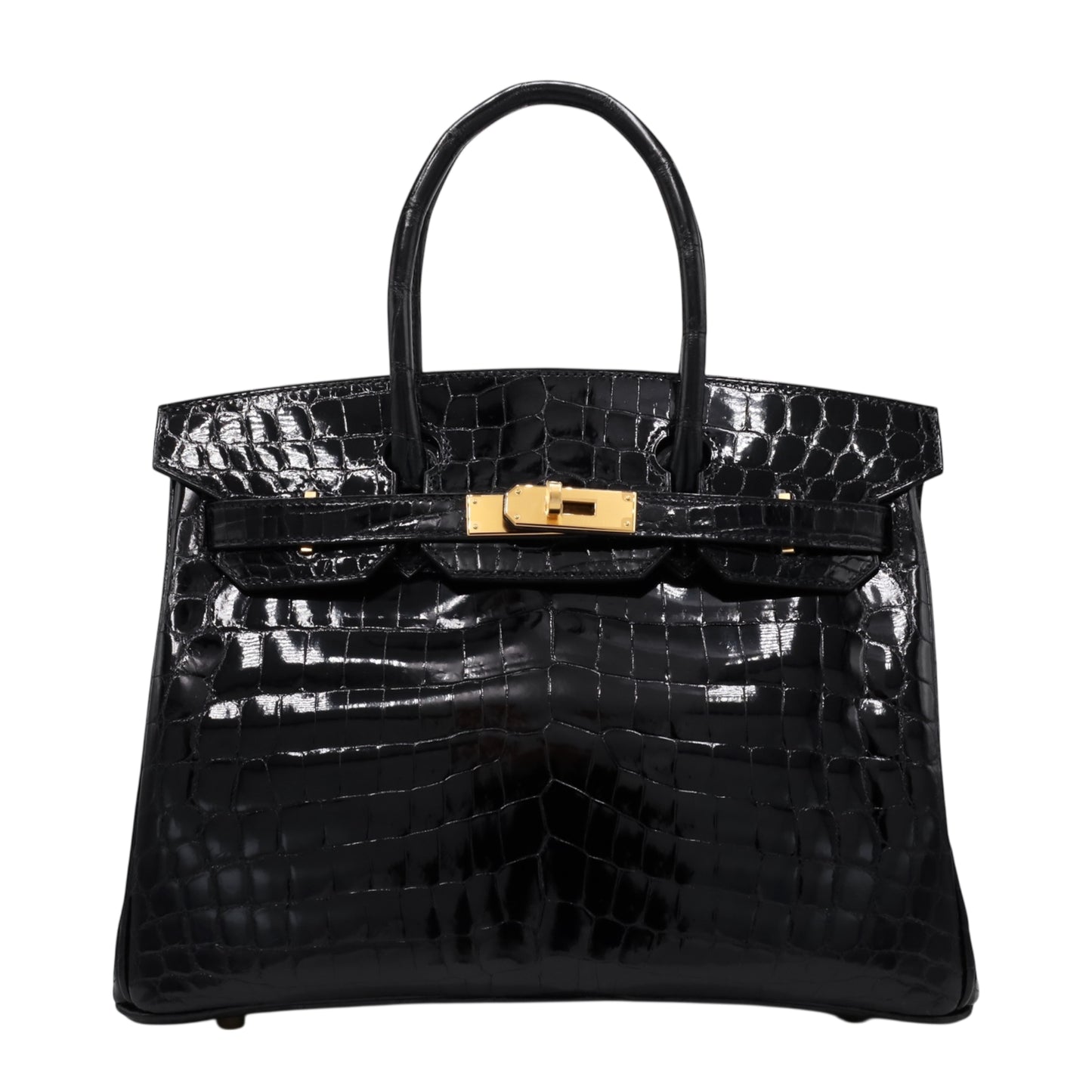 Birkin 30 Niloticus Shine Black GP U stamp