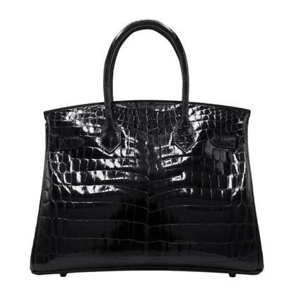 Birkin 30 Niloticus Shine Black GP U stamp