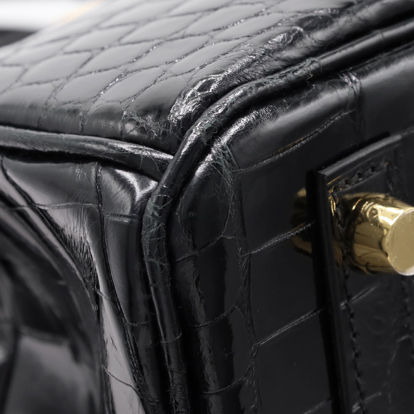 Birkin 30 Niloticus Shine Black GP U stamp