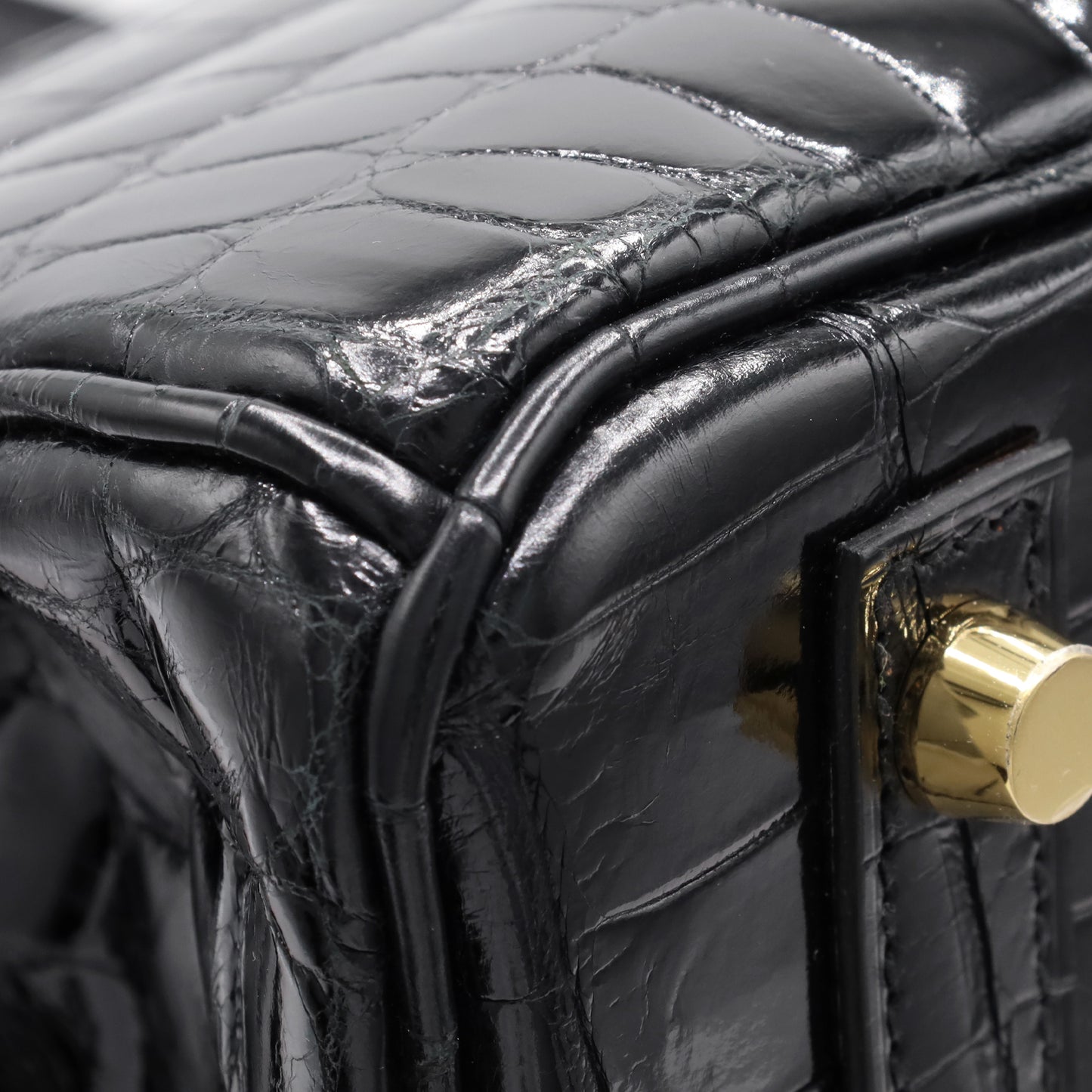 Birkin 30 Niloticus Shine Black GP U stamp