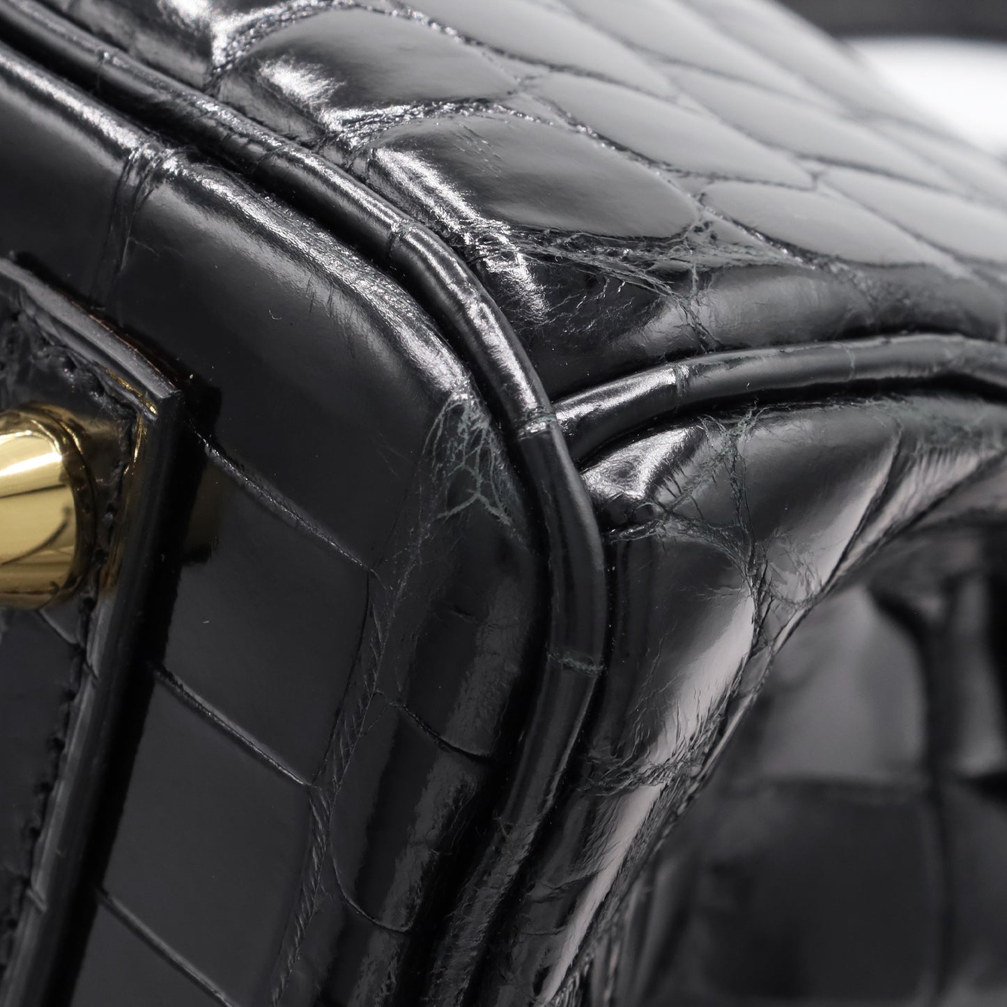 Birkin 30 Niloticus Shine Black GP U stamp