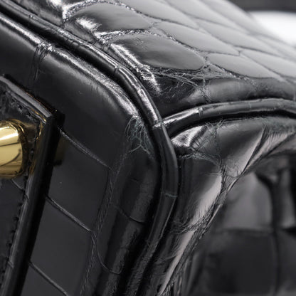 Birkin 30 Niloticus Shine Black GP U stamp