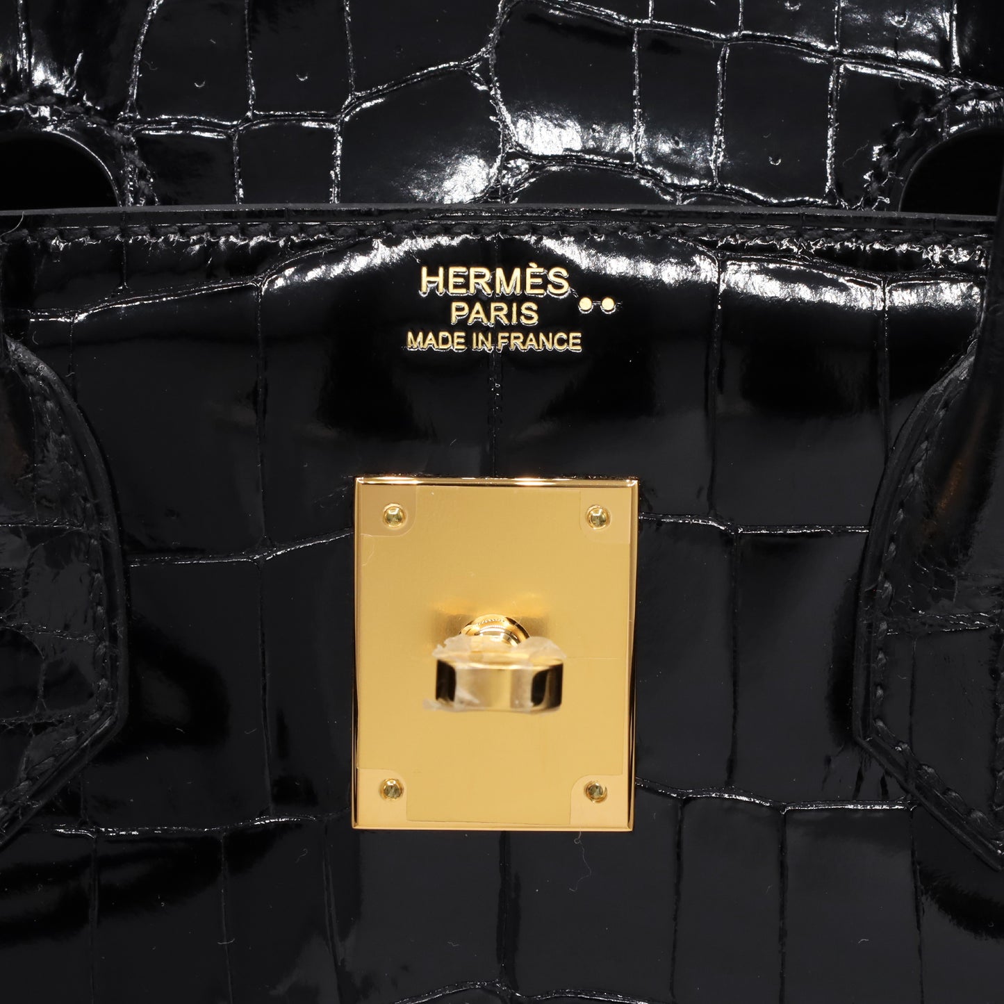 Birkin 30 Niloticus Shine Black GP U stamp