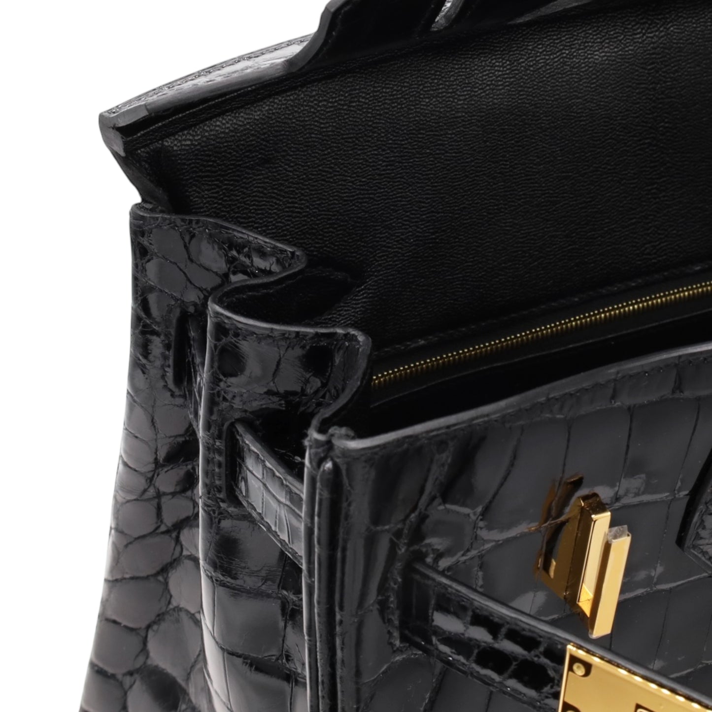 Birkin 30 Niloticus Shine Black GP U stamp