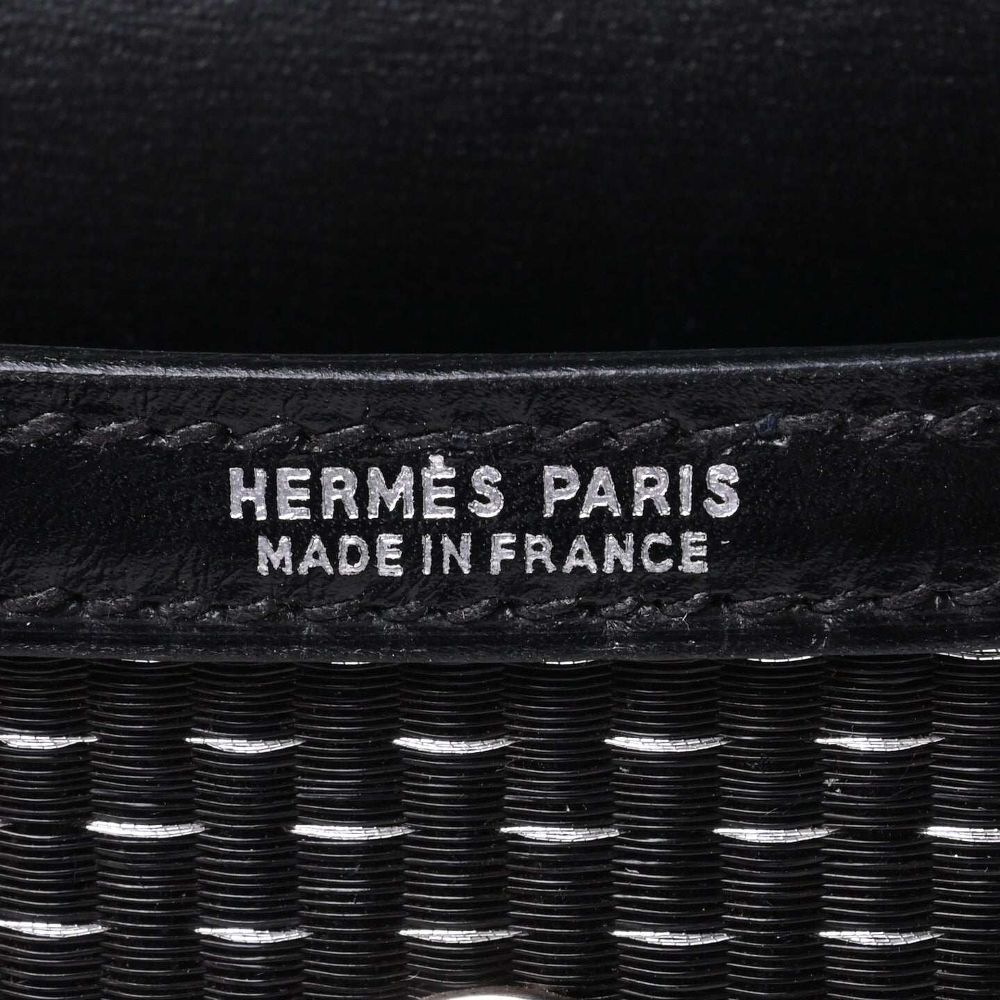 HERMES ポシェットリオ　メタルクリノラン　ボックスカーフ　黒　SS　□H刻印