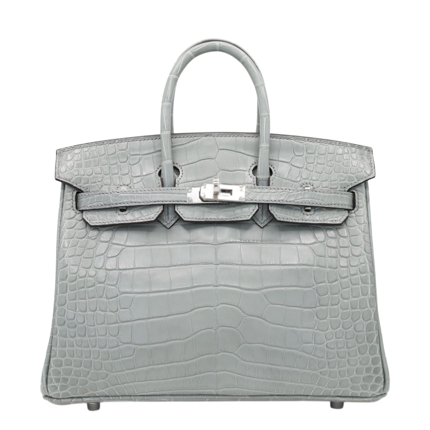 バーキン25　アリゲーターマット　グリシマン　SS　K刻印