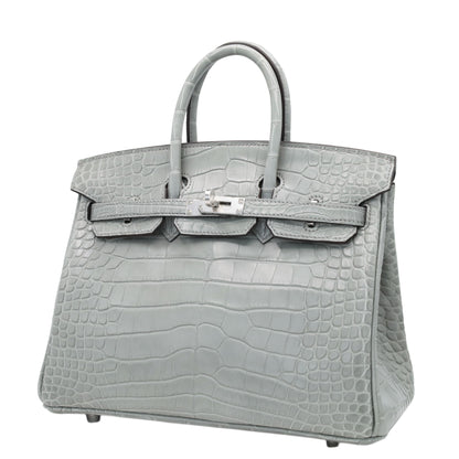 バーキン25　アリゲーターマット　グリシマン　SS　K刻印