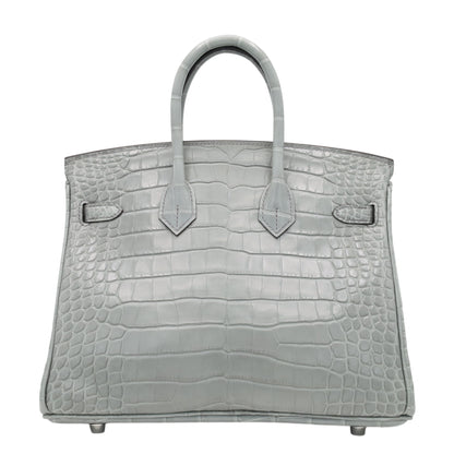 バーキン25　アリゲーターマット　グリシマン　SS　K刻印