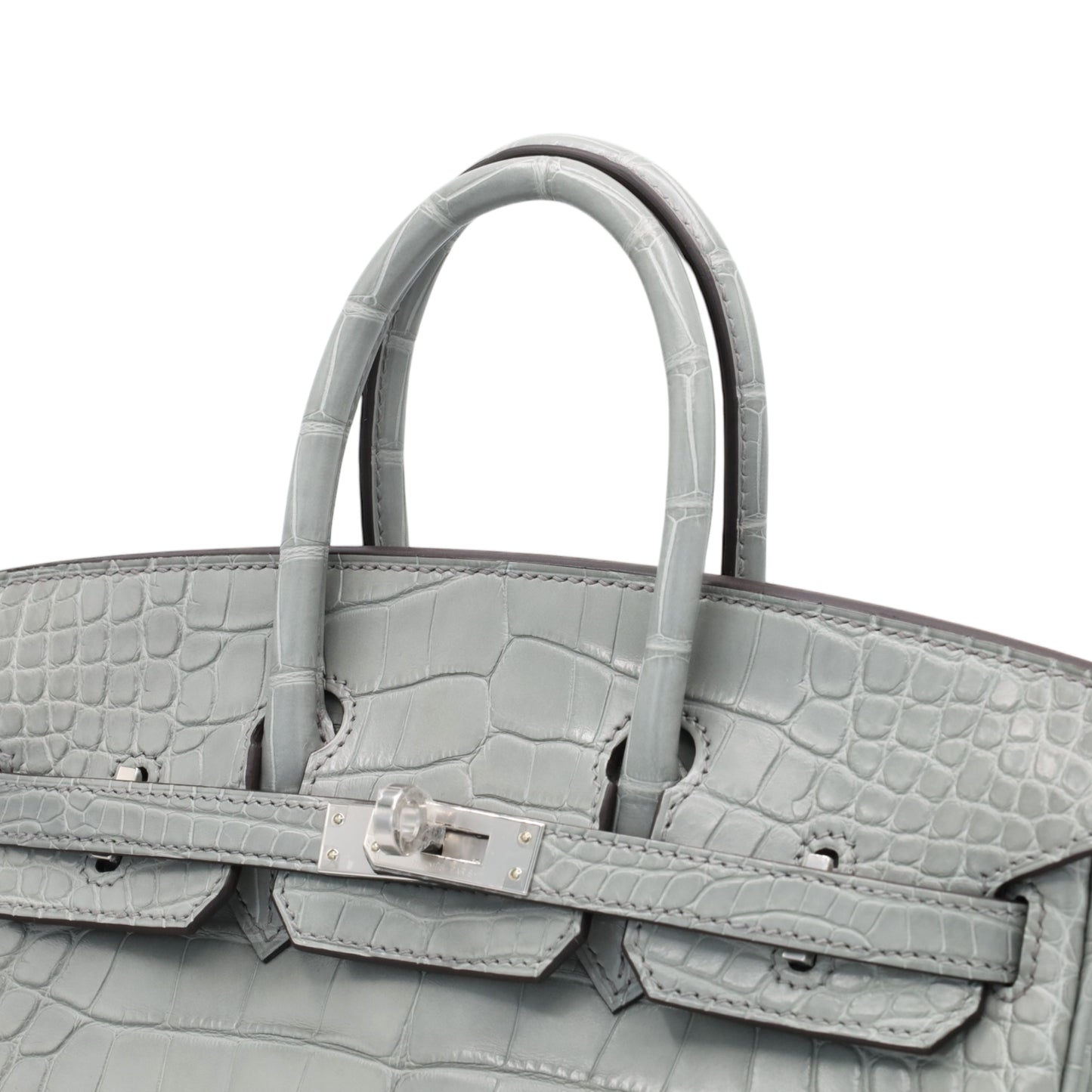 バーキン25　アリゲーターマット　グリシマン　SS　K刻印