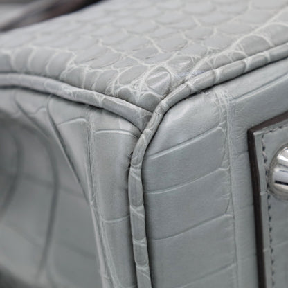 バーキン25　アリゲーターマット　グリシマン　SS　K刻印