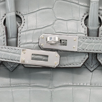 バーキン25　アリゲーターマット　グリシマン　SS　K刻印