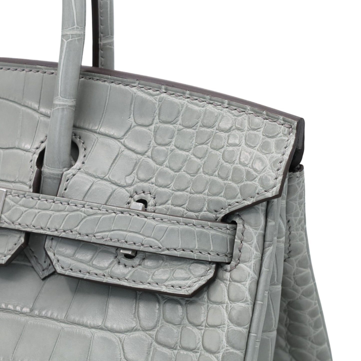 バーキン25　アリゲーターマット　グリシマン　SS　K刻印