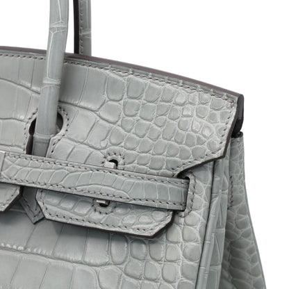 バーキン25　アリゲーターマット　グリシマン　SS　K刻印