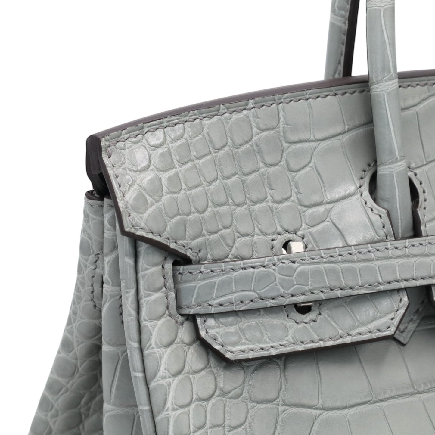 バーキン25　アリゲーターマット　グリシマン　SS　K刻印