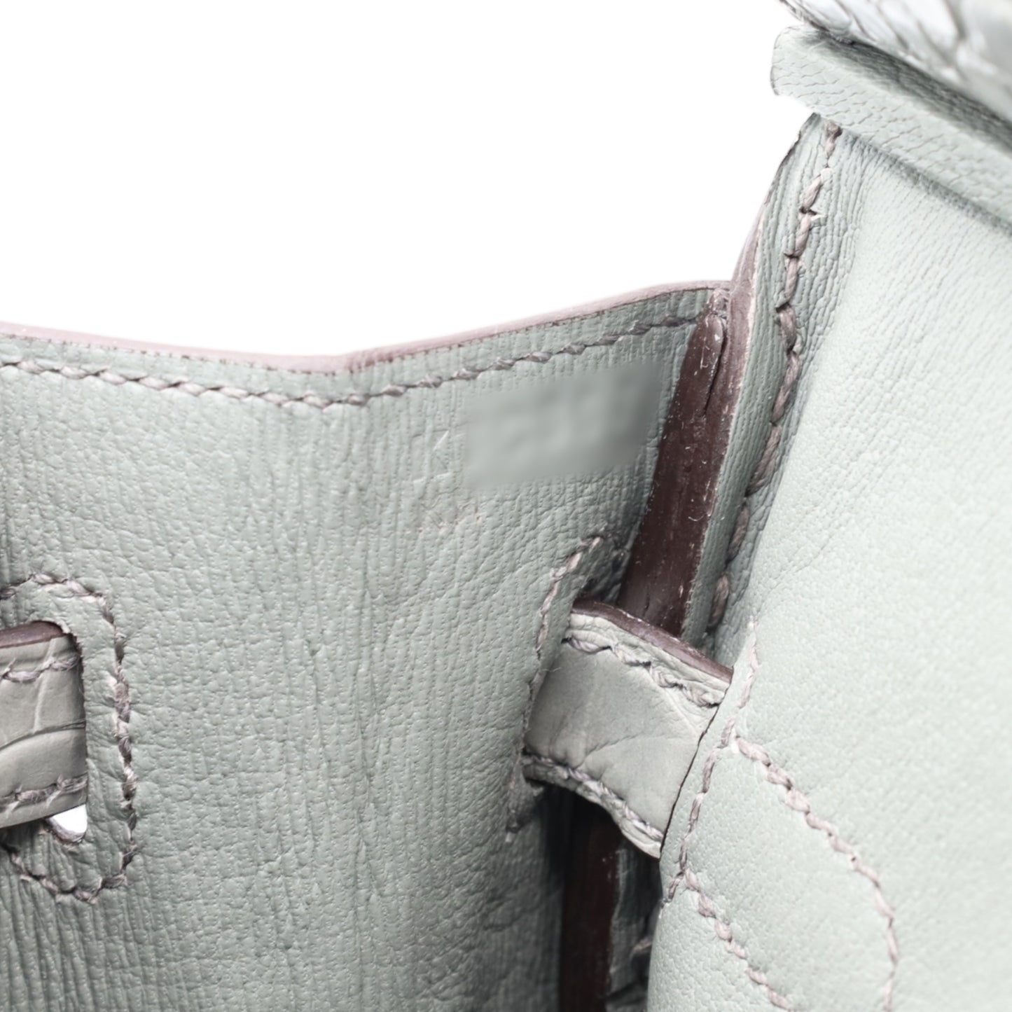 バーキン25　アリゲーターマット　グリシマン　SS　K刻印