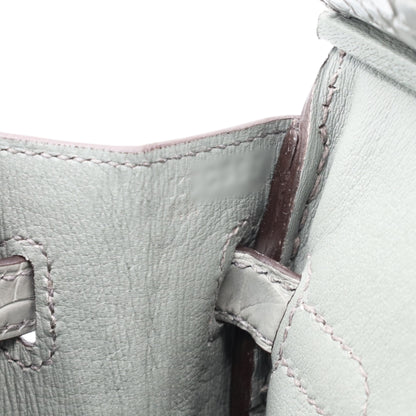 バーキン25　アリゲーターマット　グリシマン　SS　K刻印