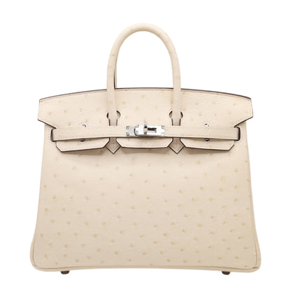 バーキン25　オーストリッチ　ナタ　SS　U刻印