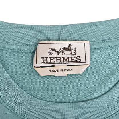 HERMES Tシャツ　カヴァルカード　コットン　ミント　S