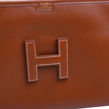 HERMES ジジェPM　ボックスカーフ　ノアゼット　□E刻印