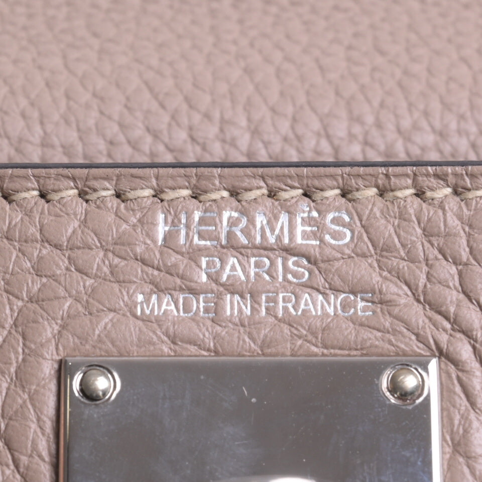 HERMES ショルダーケリー　フリンジ　トリヨンクレマンス　トゥルティエールグレー　SS　□M刻印