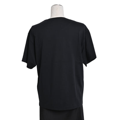 HERMES Tシャツ　ロゴプリント　コットン　黒　36