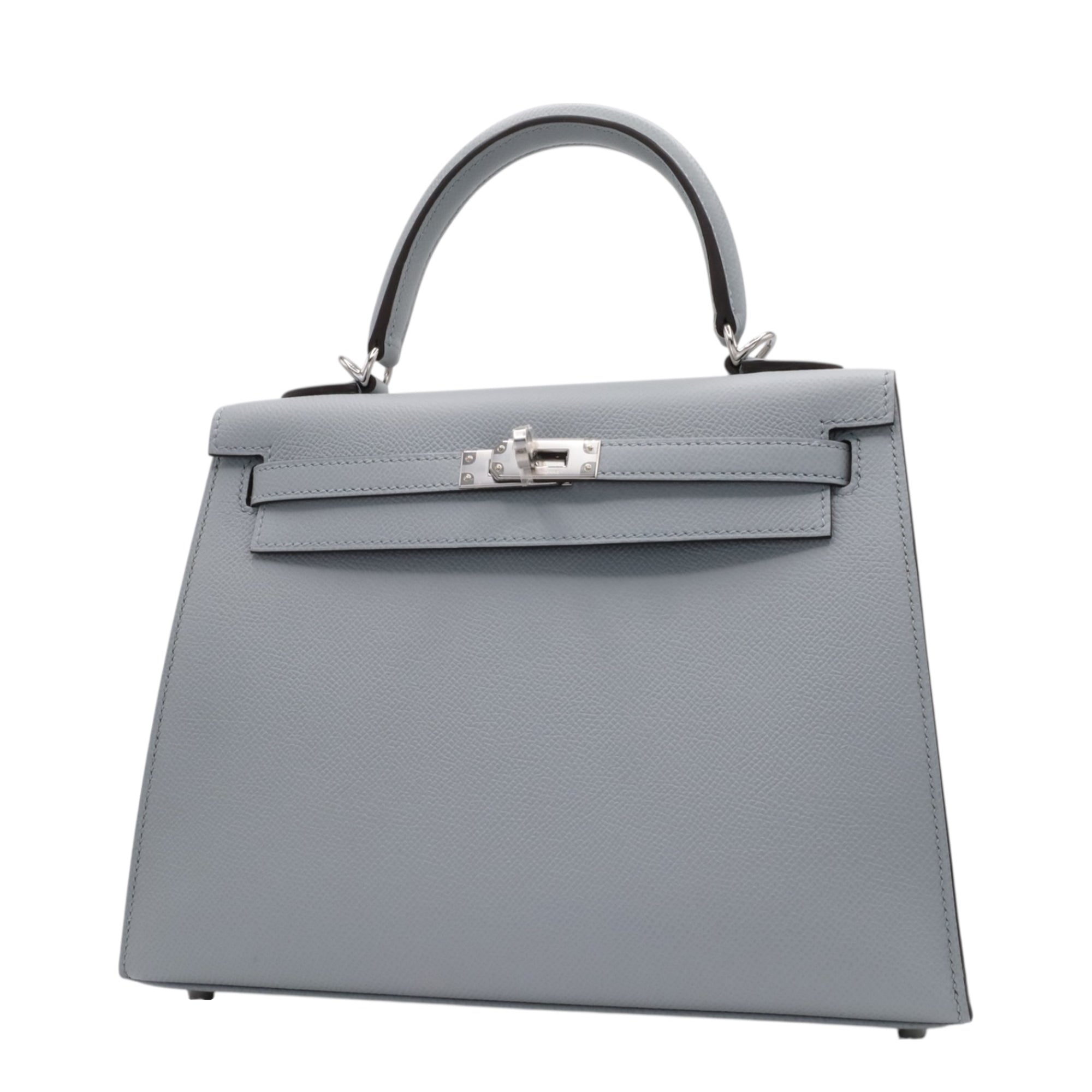 HERMES ケリー25 ヴォーエプソン ブルーグラシエ SS K刻印 – LALÙE