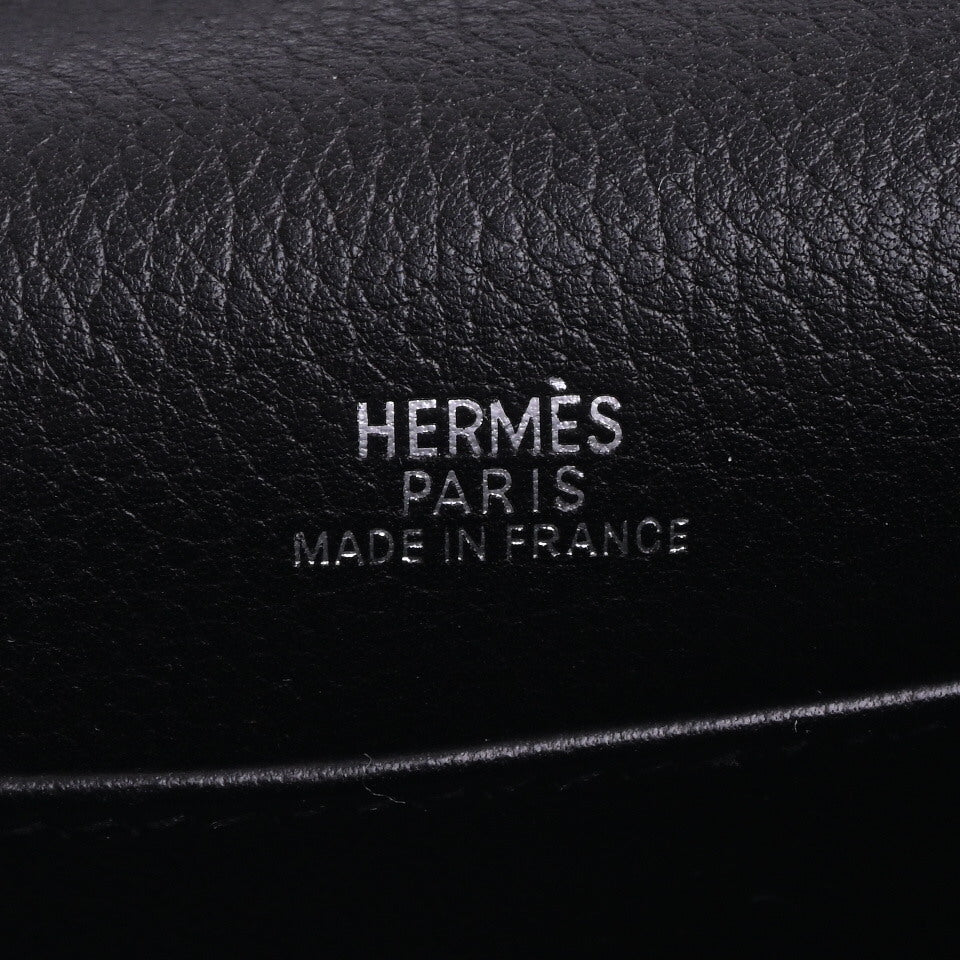 HERMES ポシェットケリー　エヴァ―グレイン　黒　SS　□I刻印