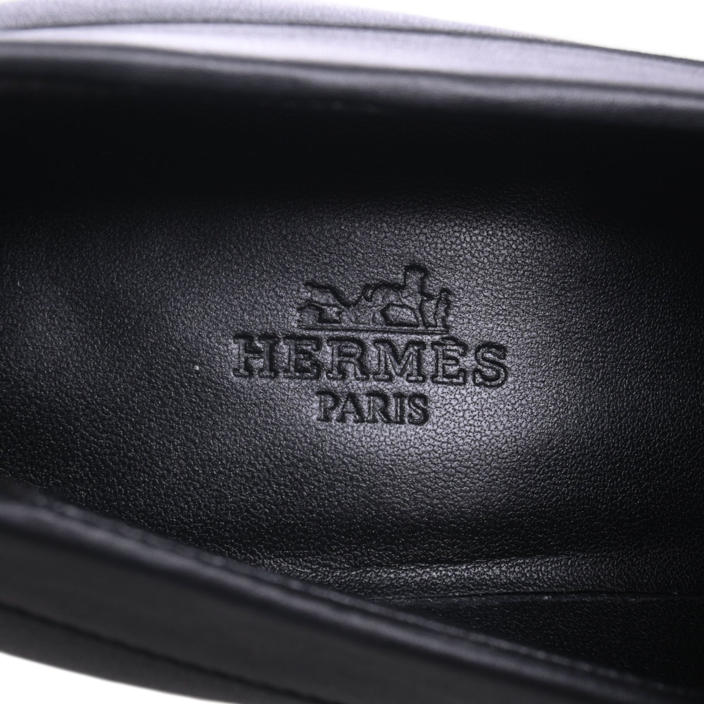 HERMES モカシンディディ70　黒　37 1/2