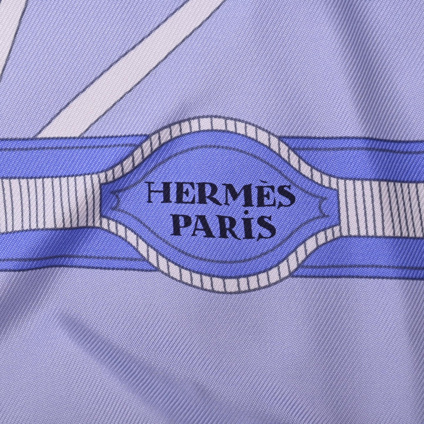 HERMES カレ90　パリの恋人たち　シルク　ブルー