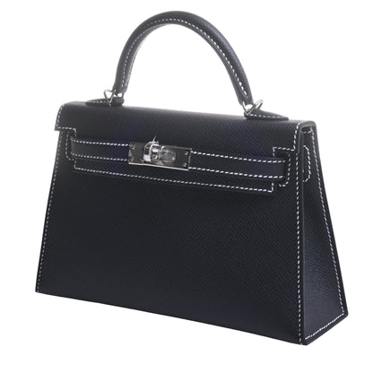 HERMES ミニケリー2　パーソナルオーダー　ヴォーエプソン　黒　パールグレー　SS　W刻印