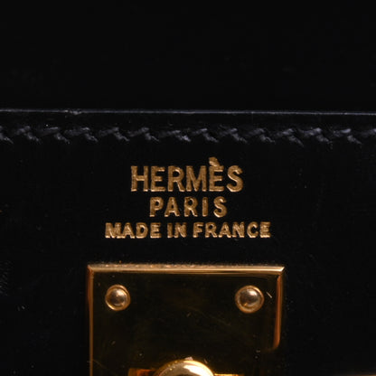 HERMES ミニケリー　スタッズ　ボックスカーフ　黒　GP　〇X刻印