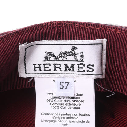 HERMES キャスケット　セリエ　カシミヤ　赤　57