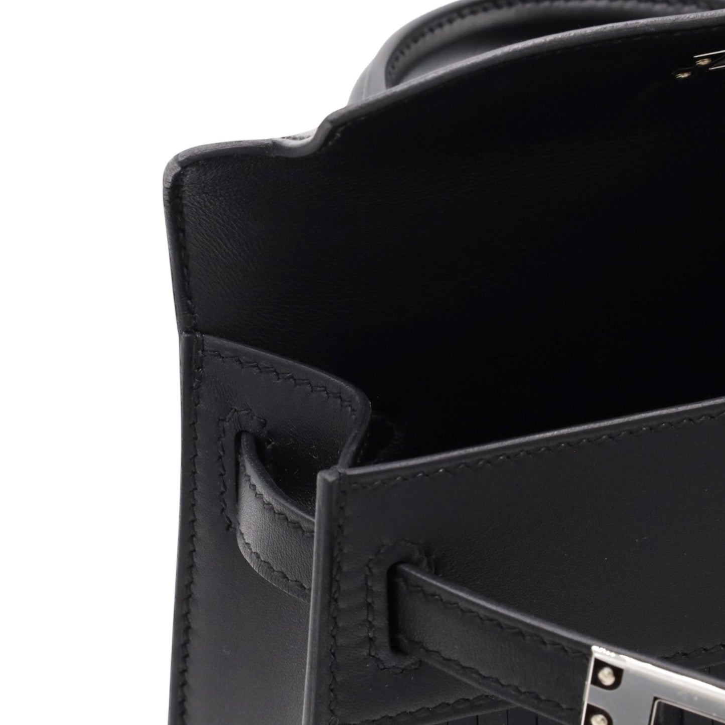 Mini Kelly 2 Panpille Box Lustre Tatterakt Sombrero Black SS G stamp