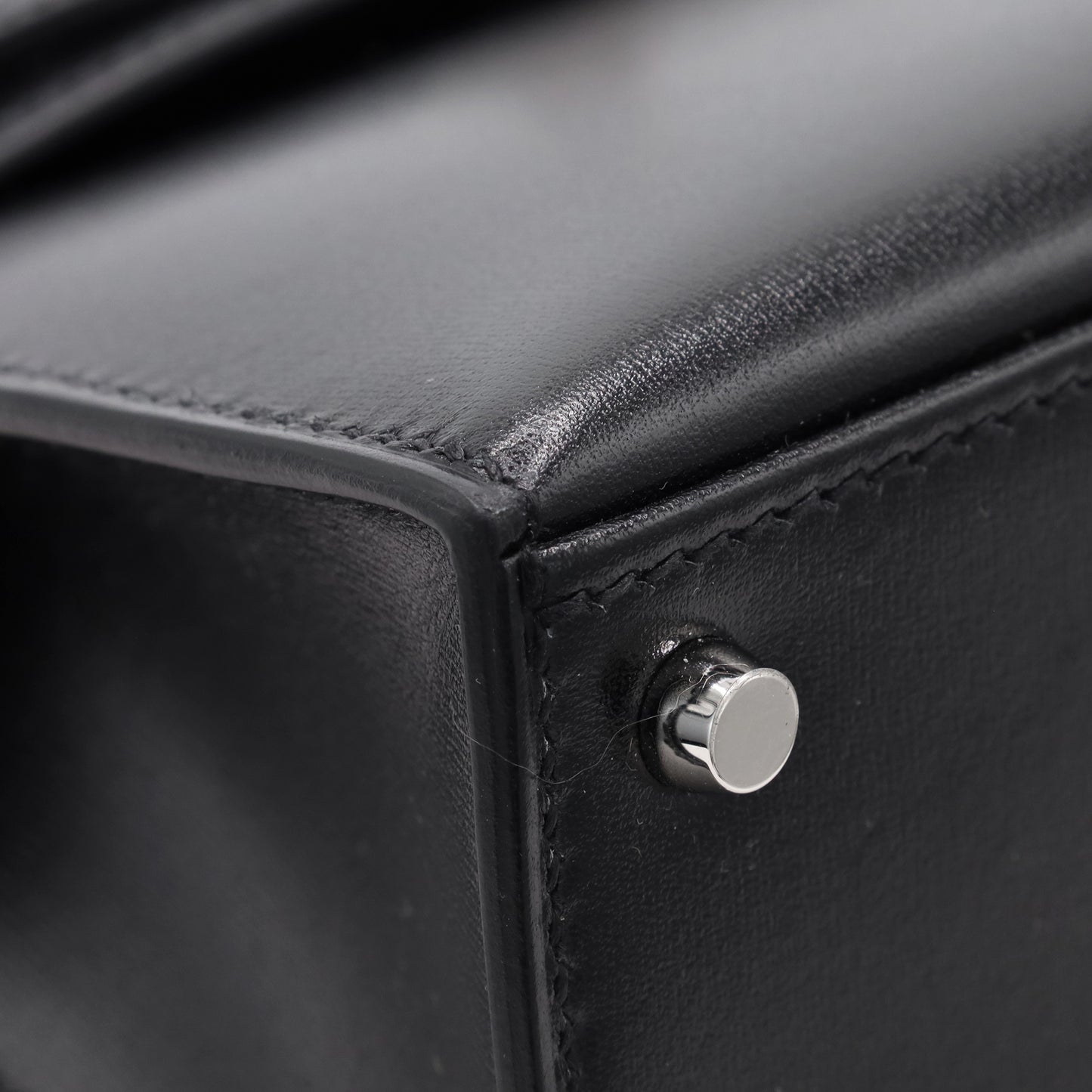 Mini Kelly 2 Box Calf Black SS K Stamp
