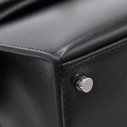 Mini Kelly 2 Box Calf Black SS K Stamp