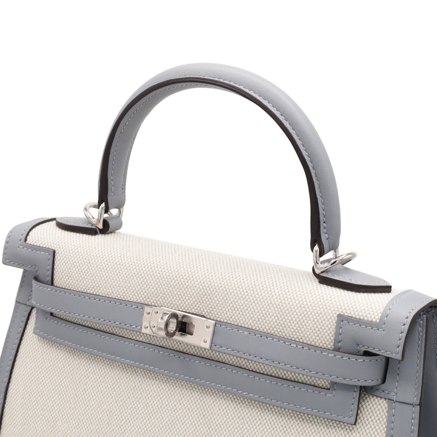 ケリー25　トワルアッシュ　ヴォースイフト　ブルーグラシエ　エクリュ　SS　K刻印