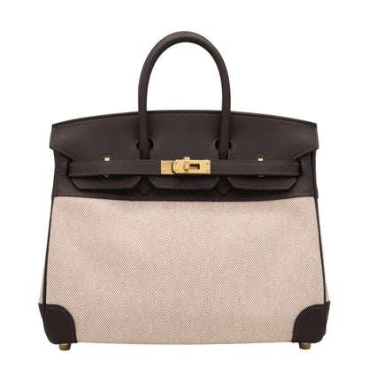 バーキン25　ヴォースイフト　トワルアッシュ　 べブラン　エクリュ　GP　K刻印